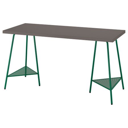 Письменный стол, 140x60 см, темно-серый, зеленый IKEA TILLSLAG ТИЛЛЬСЛАГ, LAGKAPTEN ЛАГКАПТЕН 694.783.20