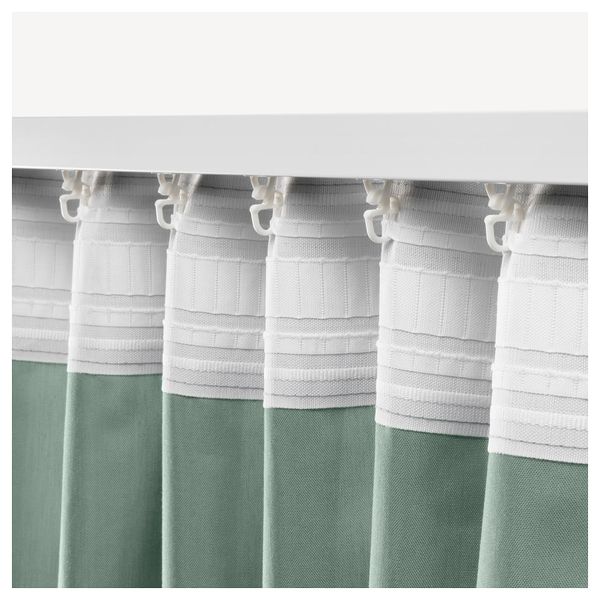 Гардины, 1 пара ВИВАН, зеленый (145x300 см) - фото 3