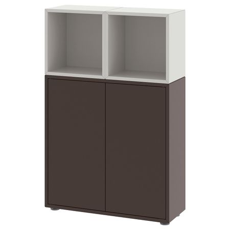 Комбинация шкафов с ножками, темно-серый/светло-серый 70x25x107 см IKEA EKET ЭКЕТ 992.864.90