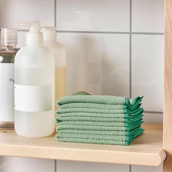 Салфетка кухонная, зеленый, 25x25 см IKEA RINNIG РИННИГ 704.764.57 - фото 7