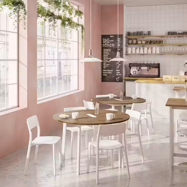 MITTZON МИТТЗОН Конференц-стол - круглой формы шпон грецкого ореха/белый 120x75 см - фото 5