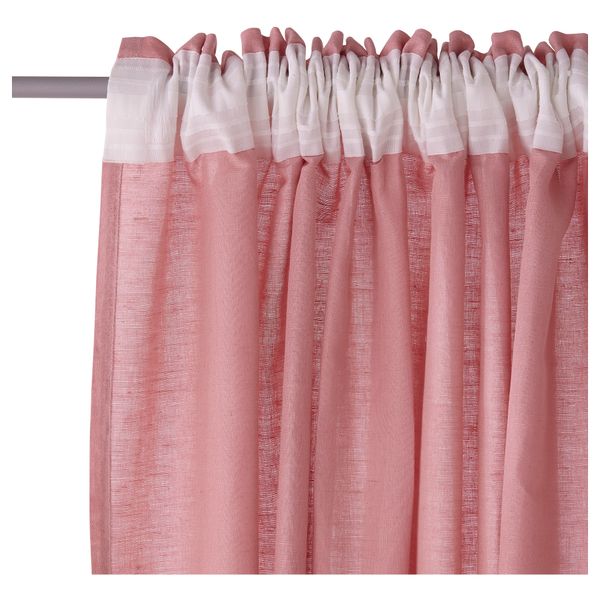 Гардины, 1 пара МАРИАТИСТЕЛЬ, розовый (145x270 см) - фото 2