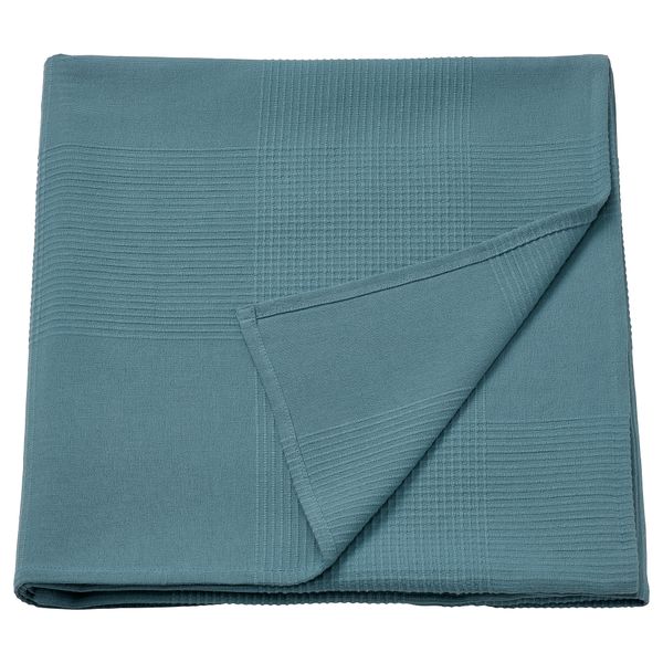 Покрывало, голубой, 230x250 см IKEA INDIRA ИНДИРА 905.068.54 - фото 2