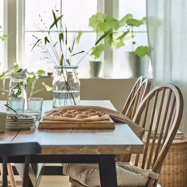 SKOGSTA Стол обеденный - акация/чёрный 235x100 см - фото 5