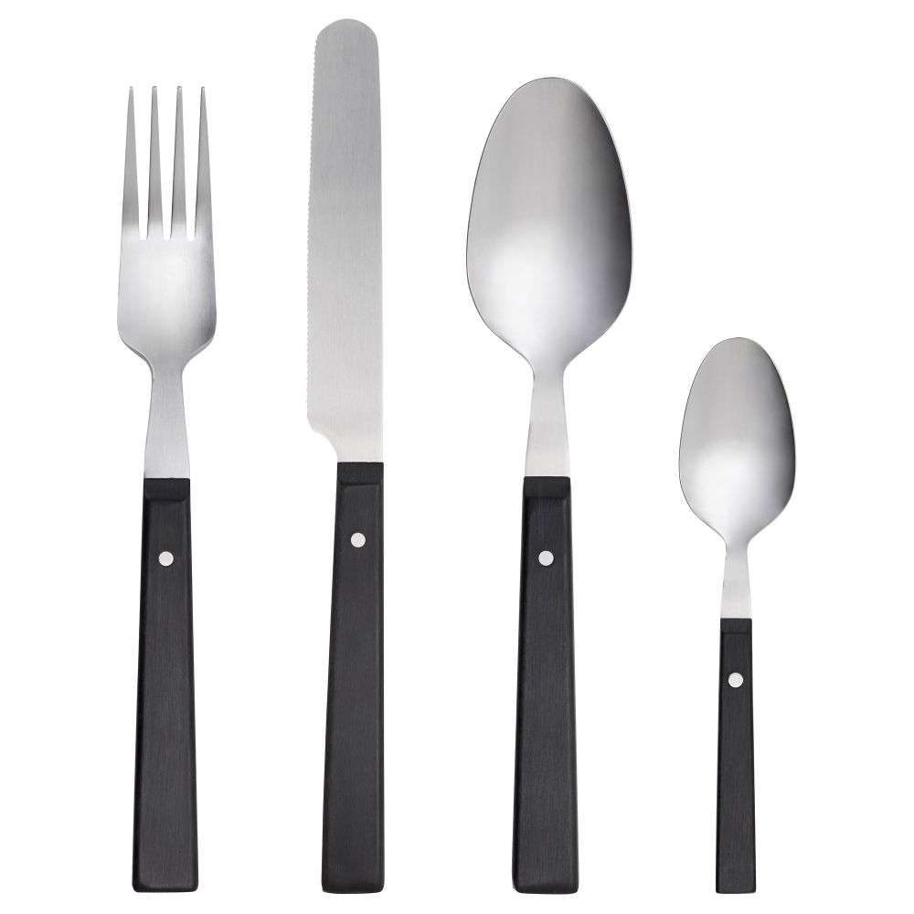 Столовый набор, 24 предмета МОГЕН, черный - фото 1