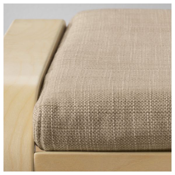 Табурет для ног ПОЭНГ, березовый шпон, Исунда бежевый - фото 3