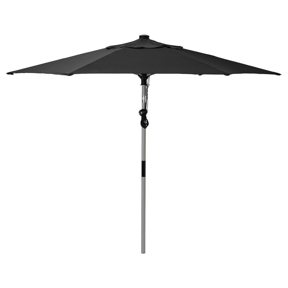 Зонт от солнца, серый под дерево/черный 300 см IKEA BETSÖ БЕТСО / LINDÖJA ЛИНДЭЙА 993.247.60 - фото 1