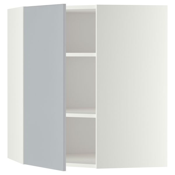 Угловой навесной шкаф с полками, 68x80 см, белый, Veddinge серый IKEA METOD МЕТОД 299.179.96 - фото 2