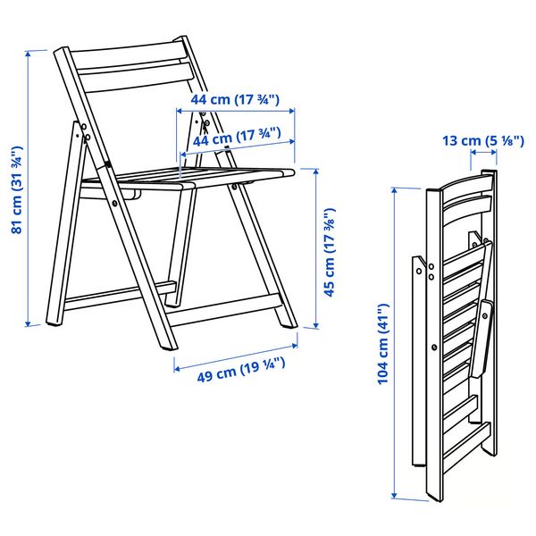 IKEA в интерьере - схема-чертеж с размерами