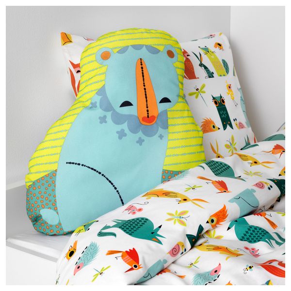 Подушка ЛАТТО, медведь, синий зеленый (47x49 см) - схема-чертеж с размерами