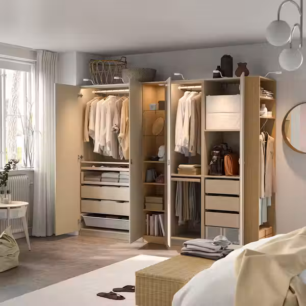 PAX / REINSVOLL Гардероб, комбинация - схема-чертеж с размерами