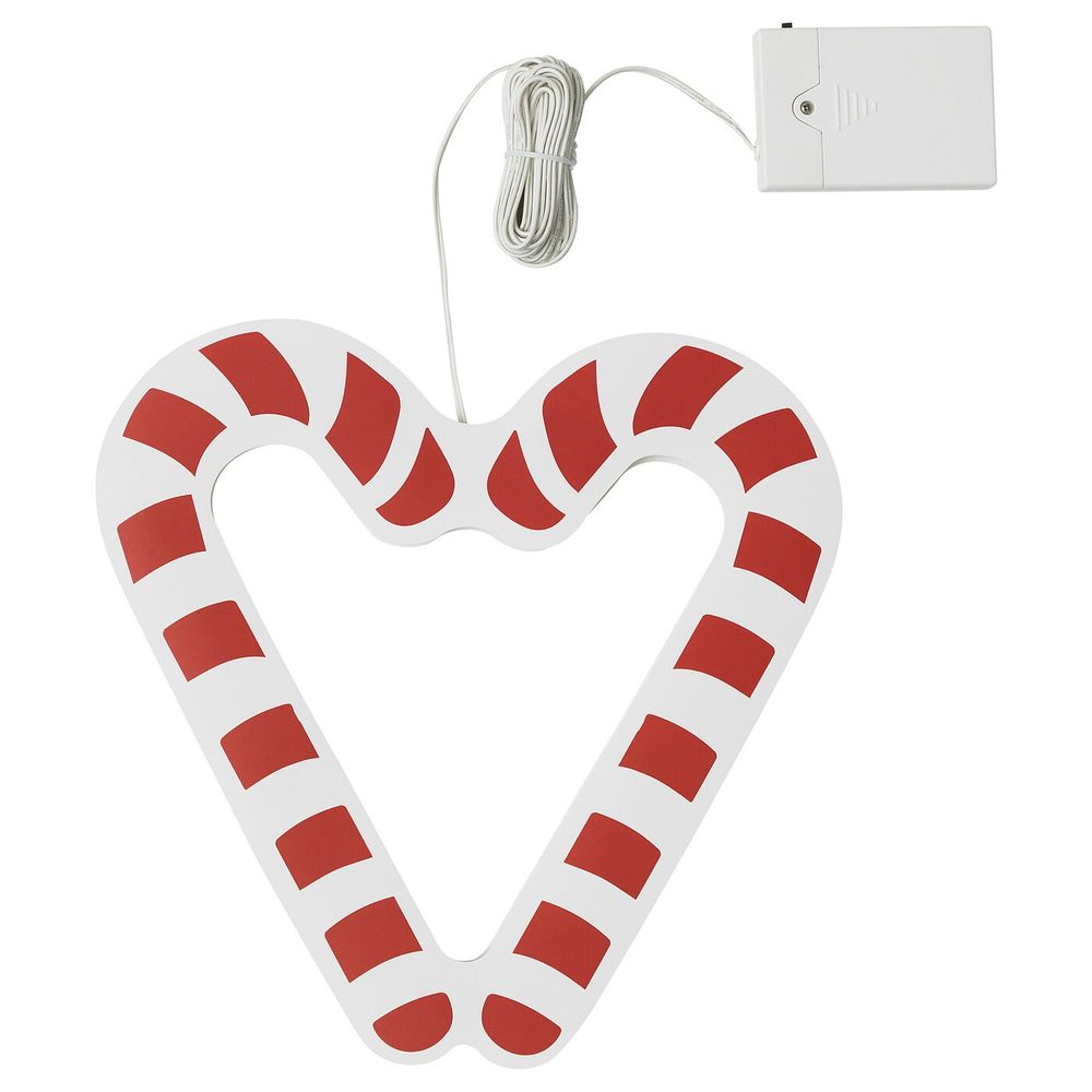 Подвесной светильник, светодиодный, с батарейным питанием, карамельная трость IKEA СТРОЛА 504.458.29 - фото 1