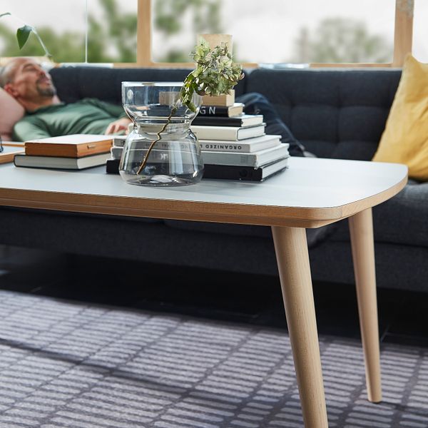 Журнальный стол, антрацит/береза 115x60 см IKEA OMTÄNKSAM ОМТЭНКСАМ 304.693.93 - схема-чертеж с размерами