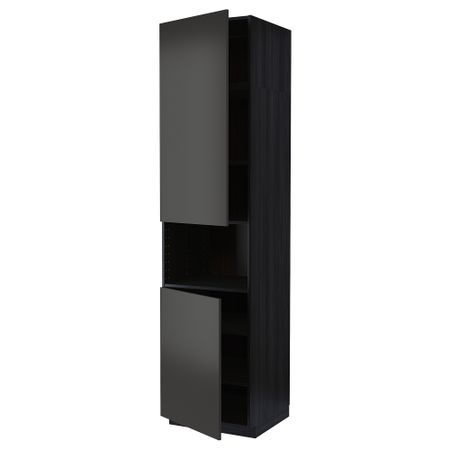 Высокий шкаф для СВЧ, 2 дверцы, полки IKEA METOD МЕТОД 094.982.55