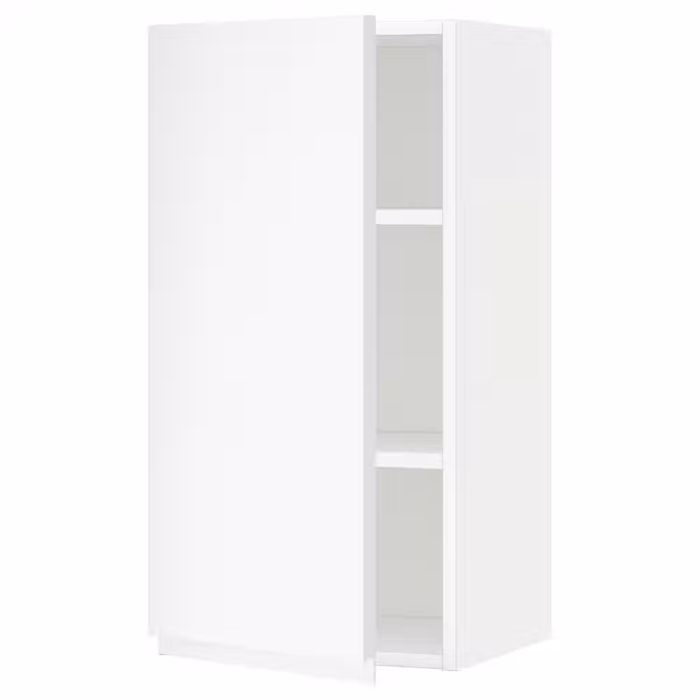 METOD Навесной шкаф с полками - белый/Voxtorp матовый белый 40x80 см - фото 1