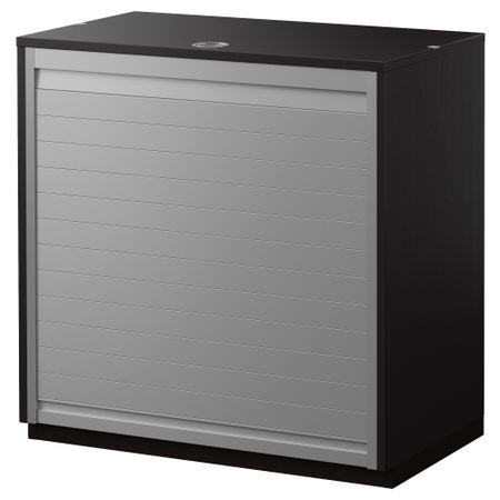 Шкаф с дверью-шторой ГАЛАНТ, черно-коричневый (80x80 см)