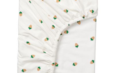 Простыня натяжная, орнамент «желудь», разноцветный, 90x200 см IKEA BRUMMIG 305.211.74