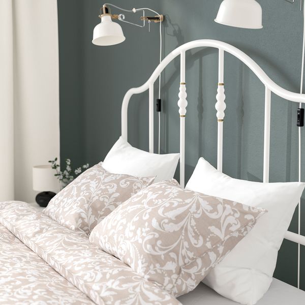 Каркас кровати, 140x200 см, белый, Leirsund IKEA SAGSTUA САГСТУА 392.542.65 - фото 6