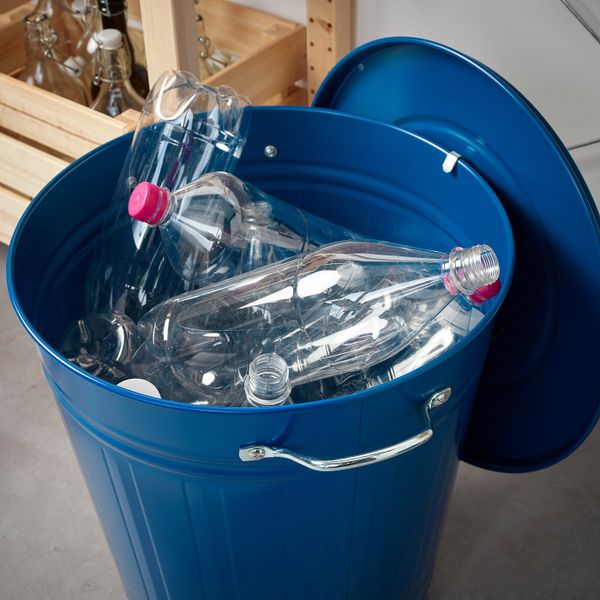 Ведро с крышкой, темно-синий 40 л IKEA KNODD КНОД 304.402.10 - схема-чертеж с размерами