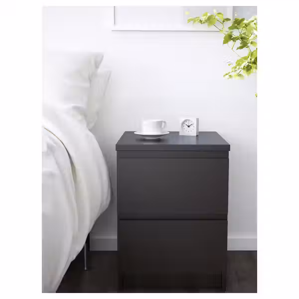 MALM Комплект мебели д/спальни, 4 предм. - черно-коричневый 180x200 см - фото 5