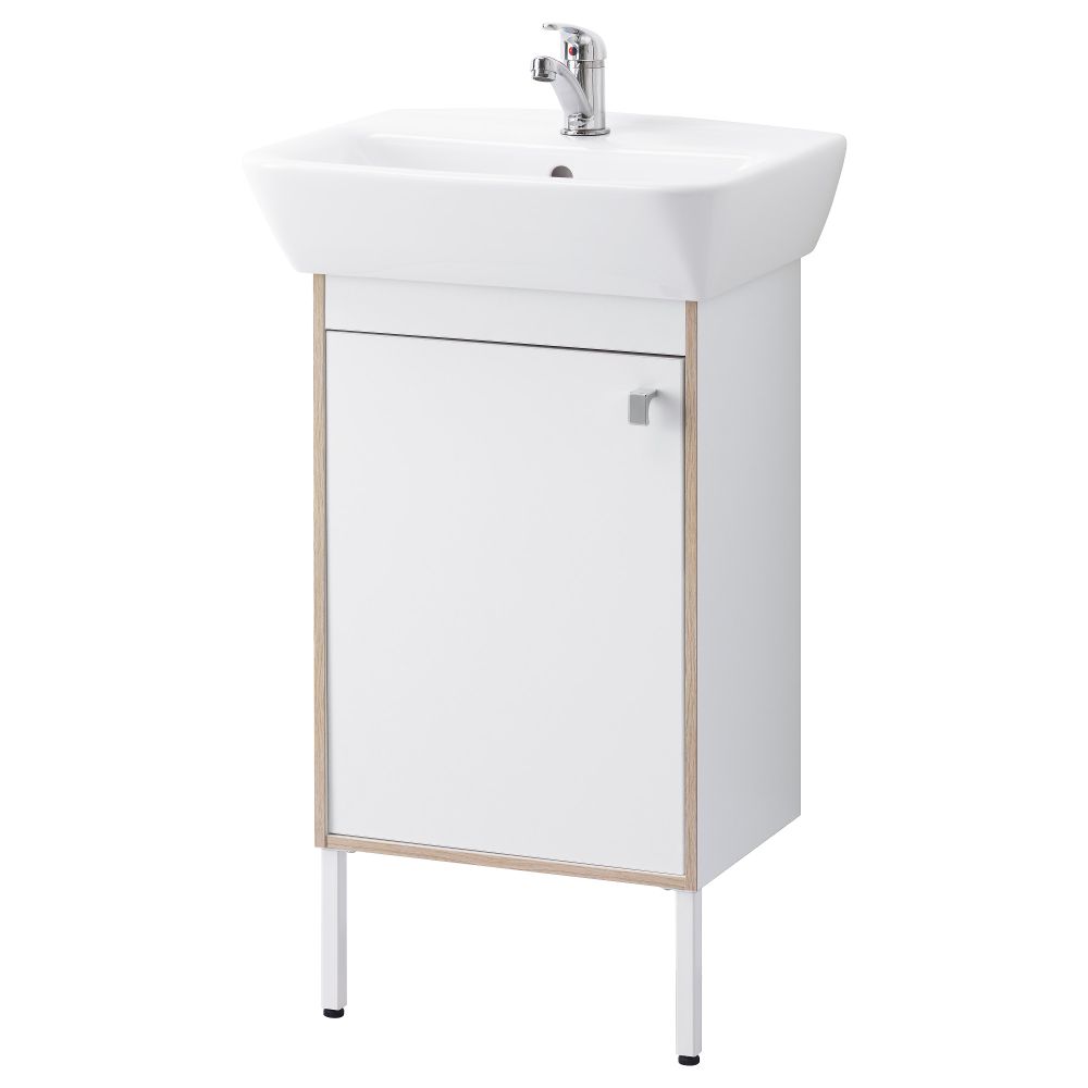 Шкаф под раковину с 1 дверцей ТИНГЕН, белый (51x40x88 см) - фото 1