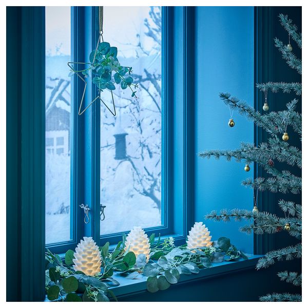 Искусственное растение в горшке ФЕЙКА, д/дома/улицы лиственница (17 см) - схема-чертеж с размерами