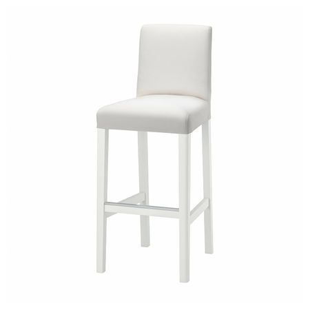 Стул барный, белый/Инсерос белый 75 см IKEA BERGMUND БЕРГМУНД 393.846.67