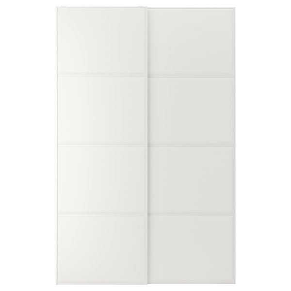 Пара раздвижных дверей, белый 150x236 см IKEA TJÖRHOM ТЬЁРХОМ 893.362.64 - фото 1