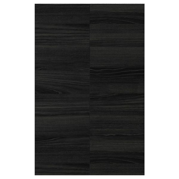 Дверца для напольного углового шкафа, 2шт, под дерево черный 25x80 см IKEA ТИНГСРИД 103.672.96 - фото 1