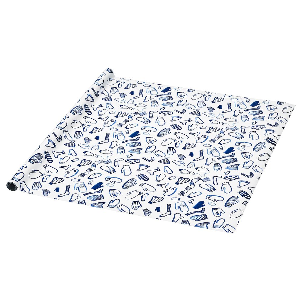 Рулон оберточной бумаги, с рисунком, белый, 3x0.7 м IKEA ВИНТЕР 2019 504.315.06 - фото 1