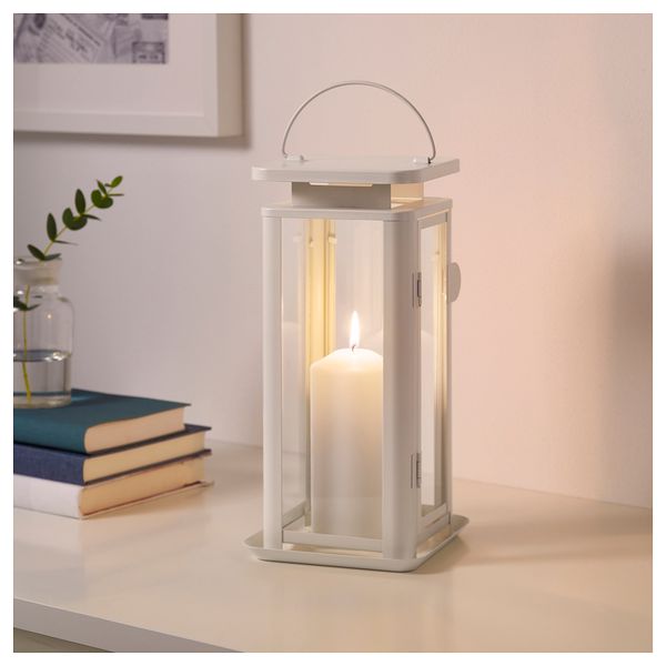 Фонарь для/формов свечи,д/дома/улицы СИННЕСРО, белый (29 см) - фото 2