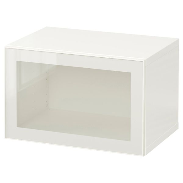 Комбинация настенных шкафов, белый/Глассвик белый, прозрачное стекло 60x42x38 см IKEA BESTÅ БЕСТО 894.416.32 - фото 1