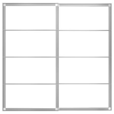 PAX Рама д/раздв дврц, с направл, 2 шт - алюминий 200x201 см