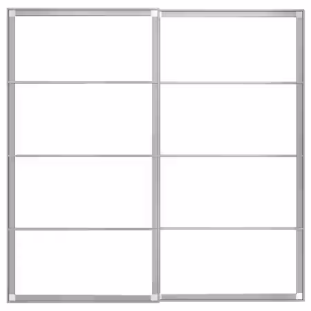 PAX Рама д/раздв дврц, с направл, 2 шт - алюминий 200x201 см