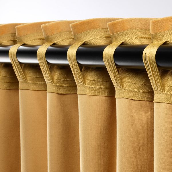 Затемняющие гардины, 2 шт., золотисто-коричневый 140x300 см IKEA SANELA САНЕЛА 904.189.04 - фото 4