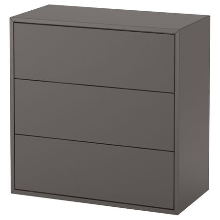Шкаф с 3 ящиками, темно-серый 70x35x70 см IKEA EKET ЭКЕТ 403.737.43
