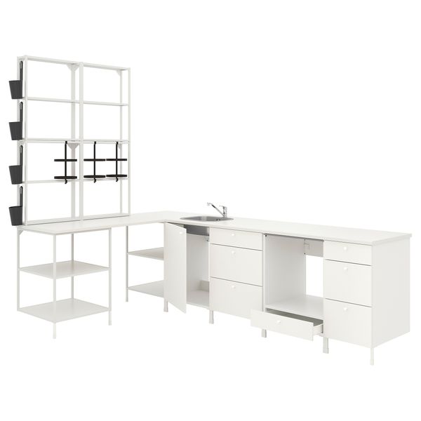Угловая кухня, белый IKEA BEGIVENHET БЕГИВЕНХЕТ 193.380.68 - фото 1