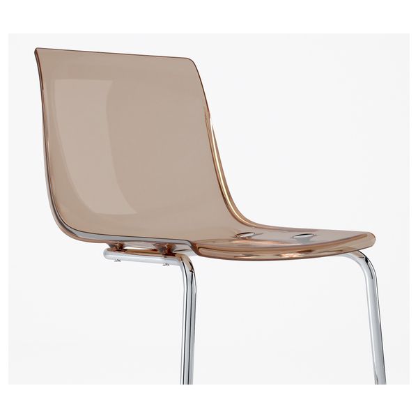 Стул ТОБИАС, коричневый, хромированный - фото 4