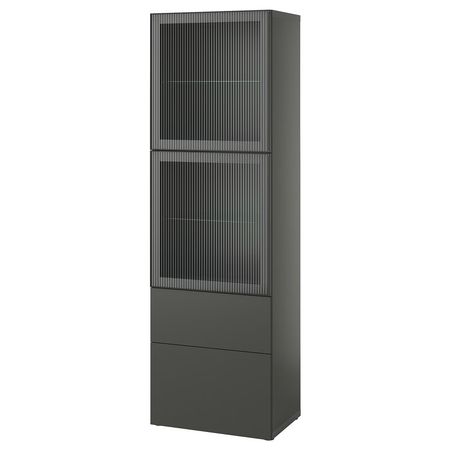 BESTÅ Комбинация д/хранения+стекл дверц