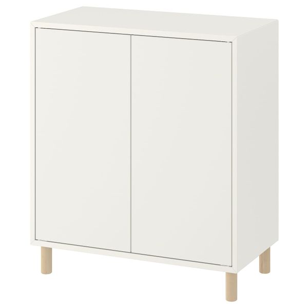 Комбинация шкафов с ножками, белый, дерево 70x35x80 см IKEA EKET ЭКЕТ 293.880.05 - фото 1
