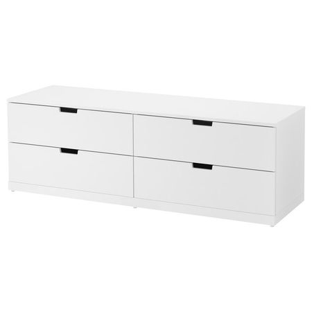 NORDLI Комод с 4 ящиками - белый 160x54 см