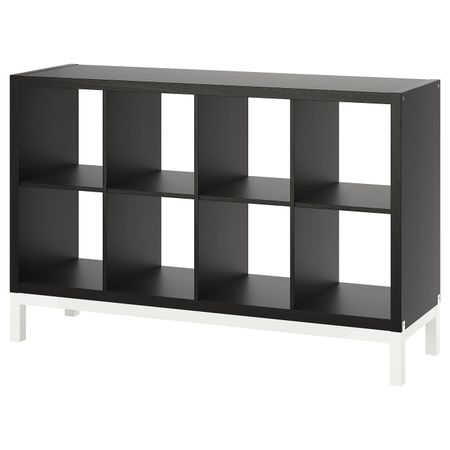 Стеллаж с основанием, черно-коричневый/белый 147x94 см IKEA KALLAX КАЛЛАКС 994.716.71