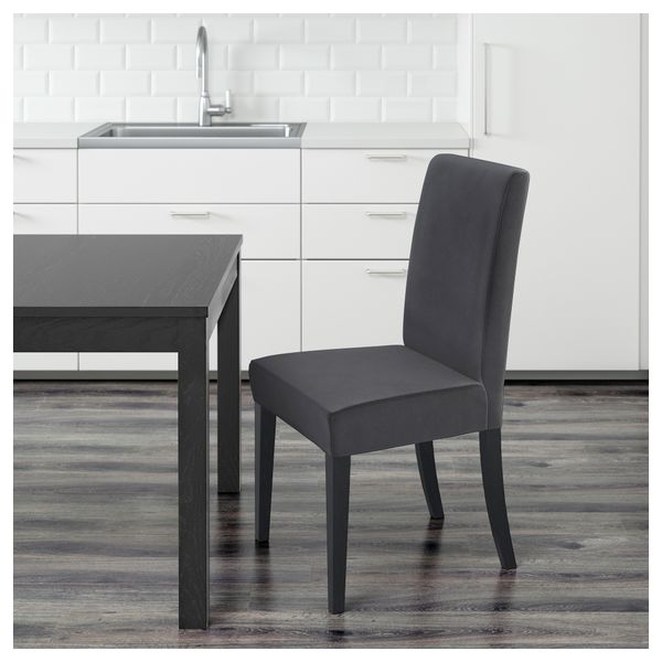 Стул ХЕНРИКСДАЛЬ, темно-коричневый, Дьюпарп темно-серый - фото 4