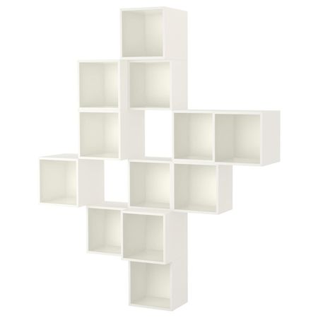Комбинация настенных шкафов, белый 175x35x210 см IKEA EKET ЭКЕТ 091.890.35