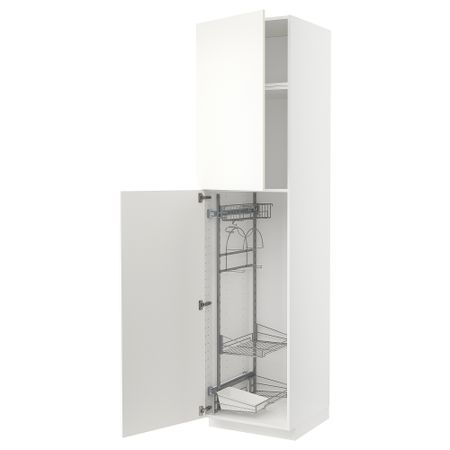 Высокий шкаф с отделением для аксессуаров для уборки IKEA METOD МЕТОД 995.073.35
