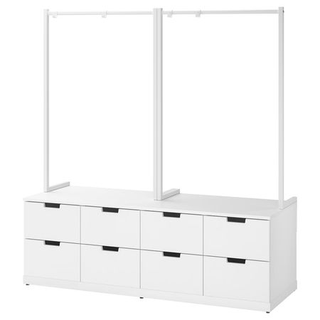 NORDLI Комод с 8 ящиками - белый 160x169 см