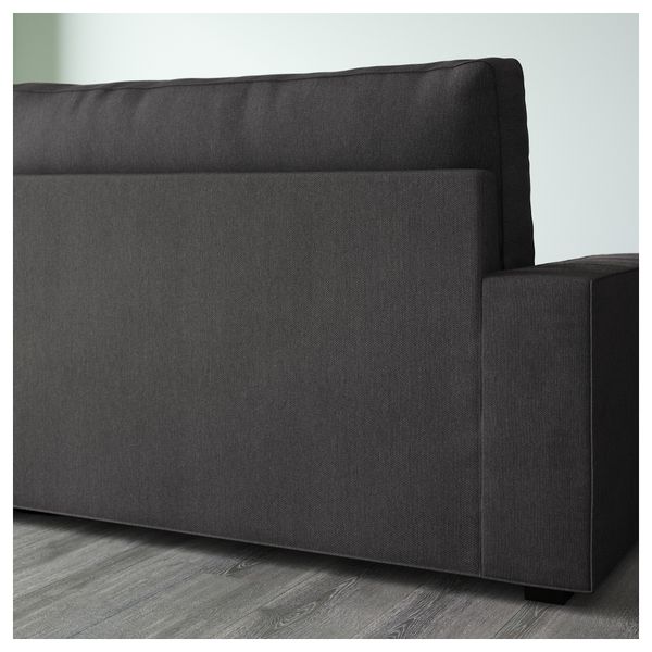 Диван-кровать с козеткой ВИЛАСУНД, Дансбу темно-серый - фото 6