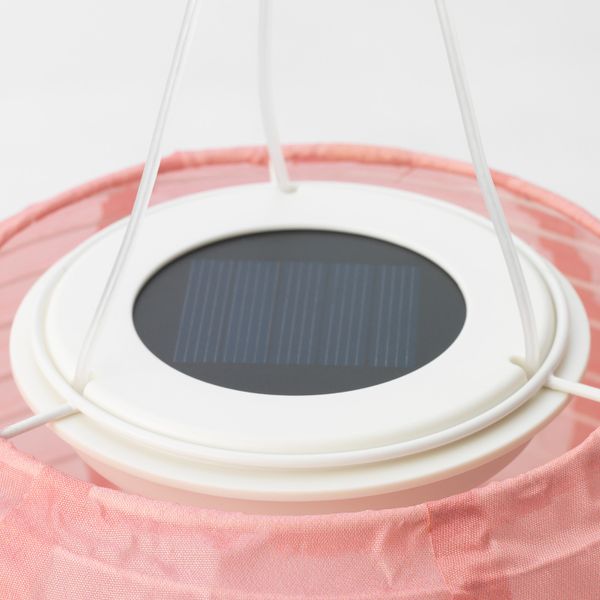 Подвесная светодиодная лампа, для сада/шаровидный розовый 22 см IKEA СОЛВИДЕН 304.516.61 - фото 2