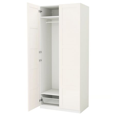 PAX / BERGSBO Гардероб - белый/белый 100x60x236 см