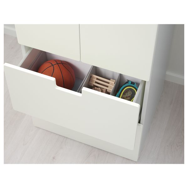 Комбинация для хранения с дверцами, ящиками СТУВА, белый, белый (60x50x128 см) - фото 3